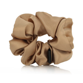 MURU saténová scrunchie gumička - karamel