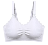 Kojící podprsenka s krajkou BabyOno, bílá, E70-75 cm; koj. podprsenka E