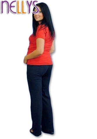 Be MaaMaa Těhotenské tepláky - granát;  S (36)