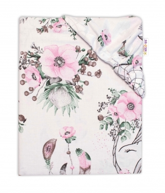 Baby Nellys Dětské bavlněné prostěradlo do postýlky, Sny Jednorožce, bílé, 70x140 cm; 140x70