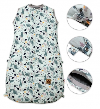 Spací vak Baby Nellys, Boho Lesík premium -  mátová