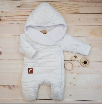 Zimní prošívaná kombinéza s bavlněnou podšívkou, Z&Z - bílá, vel. 62; 62 (2-3m)