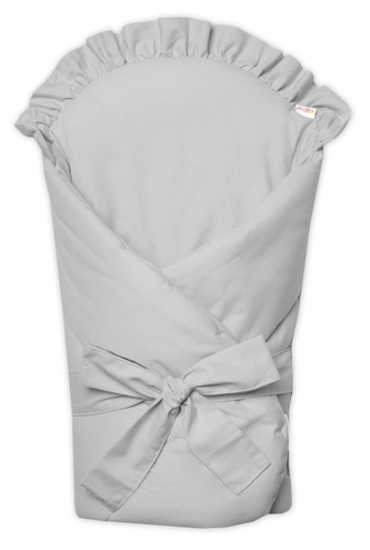 Zavinovačka pro miminko s volánkem a výztuží zad SOFT, Baby Nellys - šedá