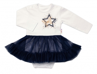 Mrofi Sukničkobody dl. rukáv s týlem Butterfly - bílá/granát, vel. 80; 80 (9-12m)