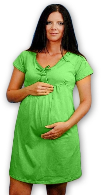 Be MaaMaa Noční košilka - zelená/khaki; S/M