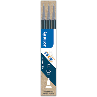 Pilot, Sada 3 ks Roller FriXion Point Clicker, 0.5, (F) tenký, modročerná