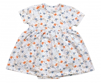 Sukničkobody kr. rukáv, bavlna, Mrofi, Lena - bílá/modrá, vel. 68