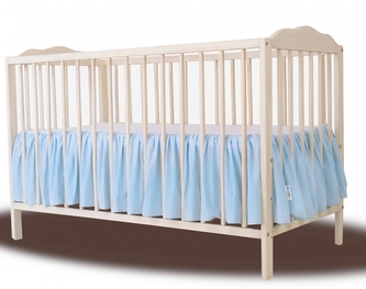 Baby Nellys Bavlněný volánek pod matraci - sv. modrý; 120x60