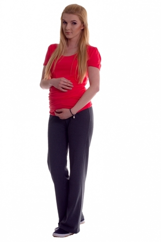Be MaaMaa Těhotenské tepláky - grafit, vel. XL; XL (42)