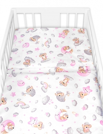 Povlečení do postýlky bavlna Premium,135x100cm Baby Nellys, 2D, Dreams Koala - růžové