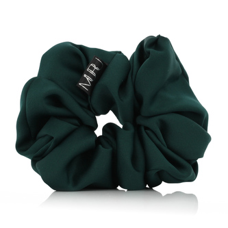 MURU saténová scrunchie gumička - tmavě zelená