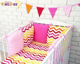 Polštářkový mantinel s povlečením Baby Nellys - č. Bl10; 120x90