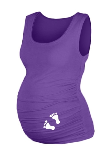 Top, tílko Dana s potiskem Nožiček  - fialové, vel. L/XL