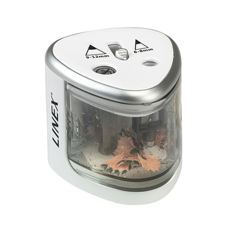 Linex, Stolní ořezávátko na baterie, 2 otvory, bílá