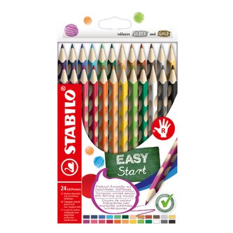 Kredki STABILO EASYcolors dla praworęcznych - zestaw 24 szt.
