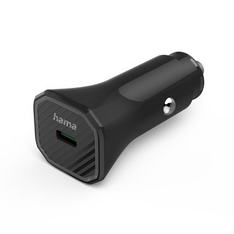 HAMA Eco rychlá USB nabíječka do vozidla, USB-C PD/QC 25 W, černá