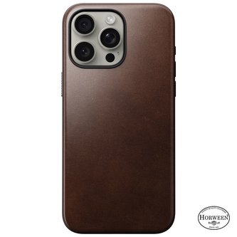 Nomad Horween Leather Case, brown - iPhone 15 Pro Max