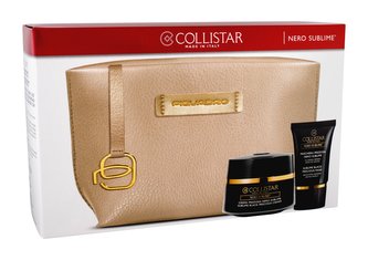 Collistar Nero Sublime denní pleťový krém 50 ml + pleťová maska 15 ml + kosmetická taštička Piquadro