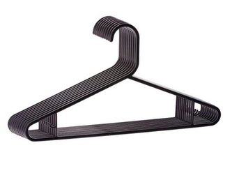 DURAplast Šatní ramínko  černý LOOK, 10 ks