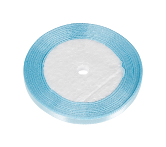 Stuha saténová - světle modrá - 6 mm/ 22,5m