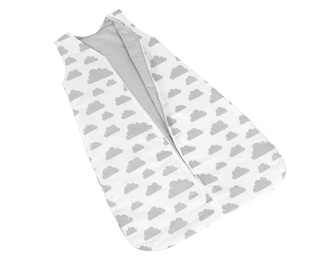 Spací pytel - mráčky - šedá, bílá - 50x75 cm