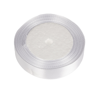 Stuha saténová - bílá - 20 mm/ 22,5m