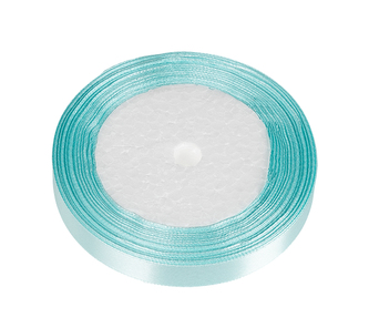 Stuha saténová - světle modrá - 12 mm/ 22,5m