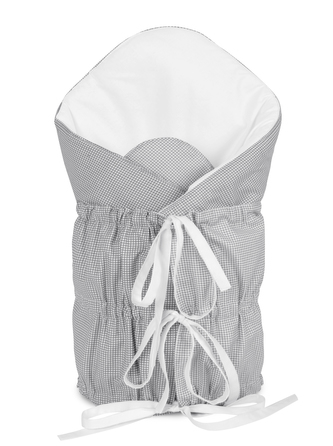 Zavinovačka - kostička - šedá, bílá - 75x75 cm