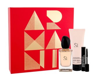Giorgio Armani Si parfémovaná voda 50 ml + řasenka Eyes To Kill Classico Black 2 ml + tělové mléko 75 ml