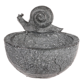 Krmítko pro ptáčky - šnek na misce, polyresin.