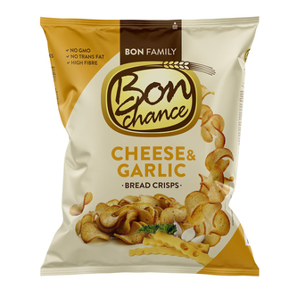 Bon Chance chlebové chipsy s česnekem a sýrem 120g