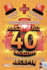Karnet Urodzinowy z receptą 40