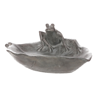 Krmítko pro ptáčky - list, polyresin.