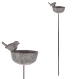 Krmítko pro ptáčky - zápich, polyresin.