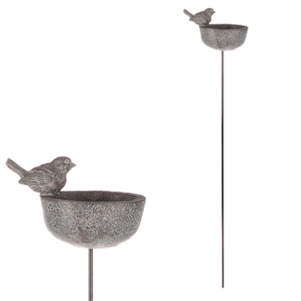 Krmítko pro ptáčky - zápich, polyresin.