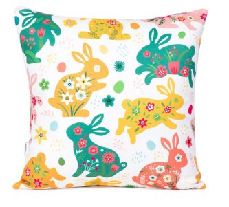 Dekorační polštář s výplní | IDENA | s motivem králíka | 45x45 cm | 882444 Homla