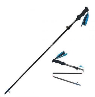 Naturehike carbonová skládací treková hůlka ST07 98-115cm 175g - modrá