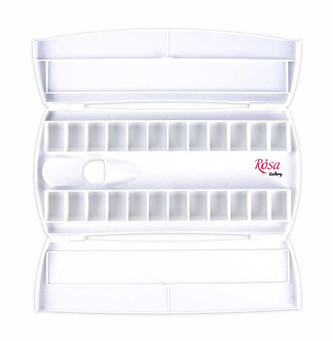 Uzavíratelná plastová paleta pro akvarel Rosa 24ks