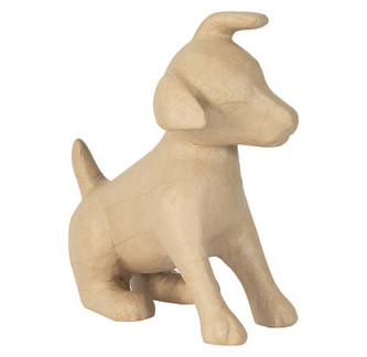 Pes z papírové hmoty, extra velký 35cm