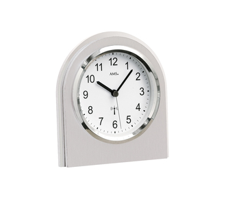 Stolní hodiny 5198 AMS s dekoraci kovu a řízené rádiovým signálem 13cm