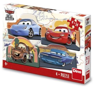 Puzzle 4x54 Cars: Na cestě
