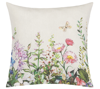 Povláček EMA - luční kvítí na režné - 45x45 cm