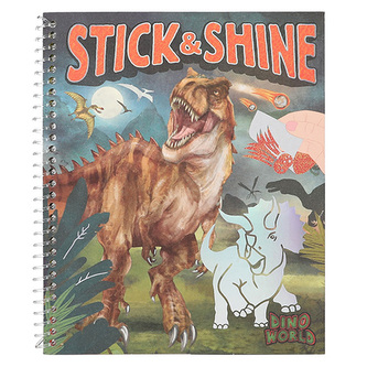 Kreativní sešit Dino World, Blok a lesklé lepicí fólie