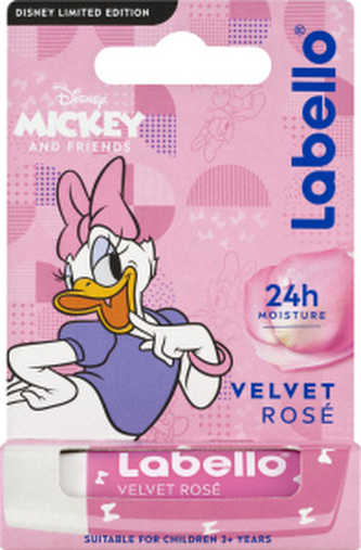 Labello Velvet Rosé Limited Disney Edition Daisy pečující balzám na rty, 4,8 g