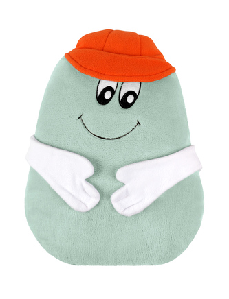 Tvarovaný polštářek vejce - Velikonoce - vejce - mint, bílá, oranžová - cca 36x48 cm