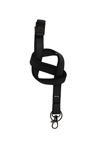 tarifold páska barevná na jmenovku s bezpečnostní pojistkou, karabinka, kroužek na klíče, černá, 10 ks