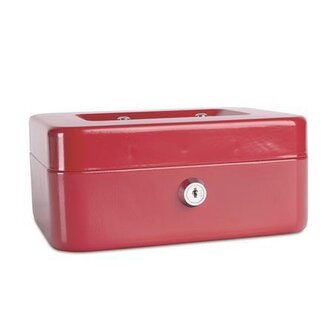 DONAU pokladnička, 200 x 160 x 90 mm, kov, červená