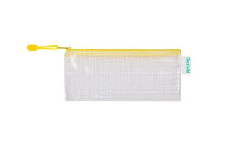tarifold obálka se zipem, DL, PVC síťovina, žlutá, 8 ks
