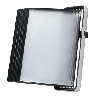 tarifold Veo - nástěnný kovový držák, 10 rámečků s kapsami A4, stříbrno-černý, 1 set