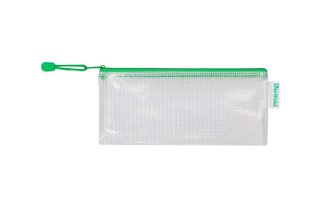 tarifold obálka se zipem, DL, PVC síťovina, zelená, 8 ks